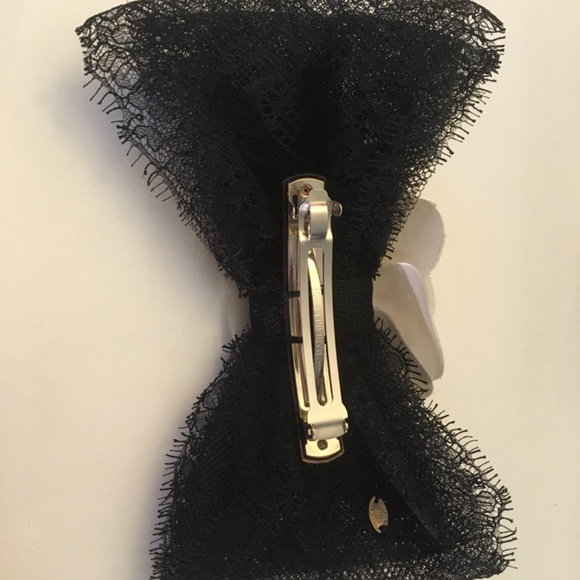 Chanel Lace Bow  Barrette